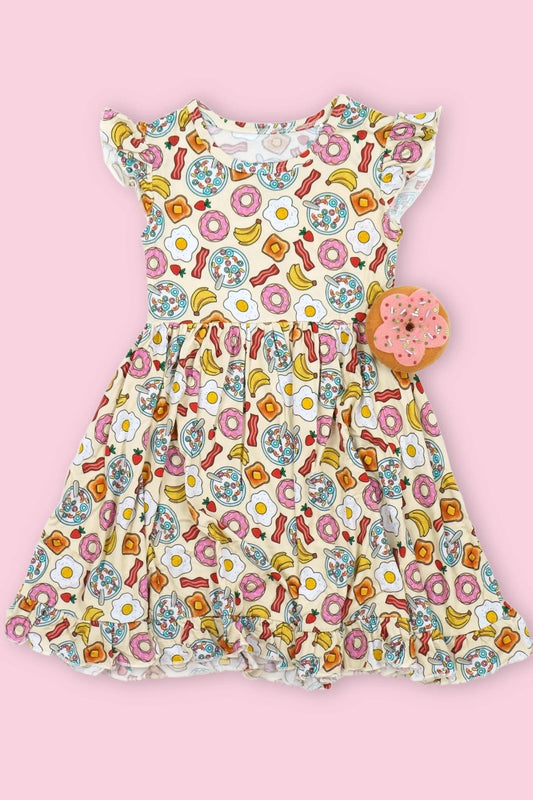 Presale GSD1541  Fruit Yellow Fly Sleeve Dress 2024 11.2