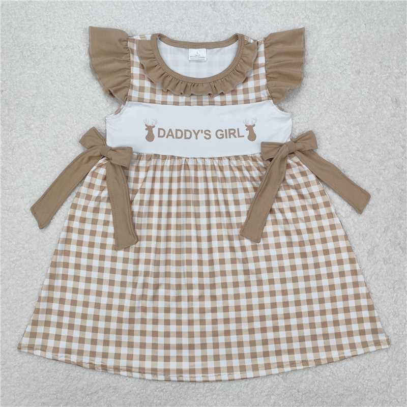 Match Baby Girls Daddy's Girl Deers Checkered Sister Suits  D 3.15