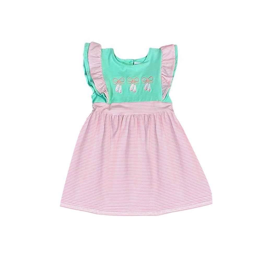 presale GSD1622 Pink striped sleeveless dress with bow pattern ballet shoes  2024 11.23