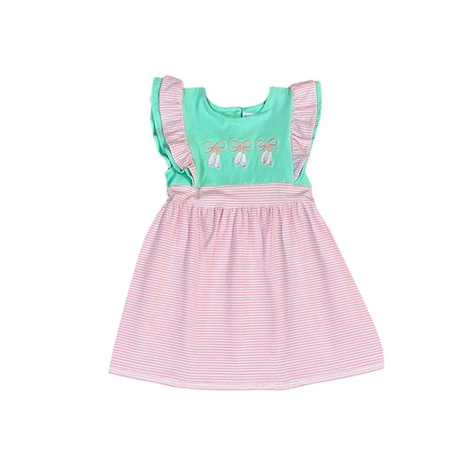 presale GSD1622 Pink striped sleeveless dress with bow pattern ballet shoes  2024 11.23