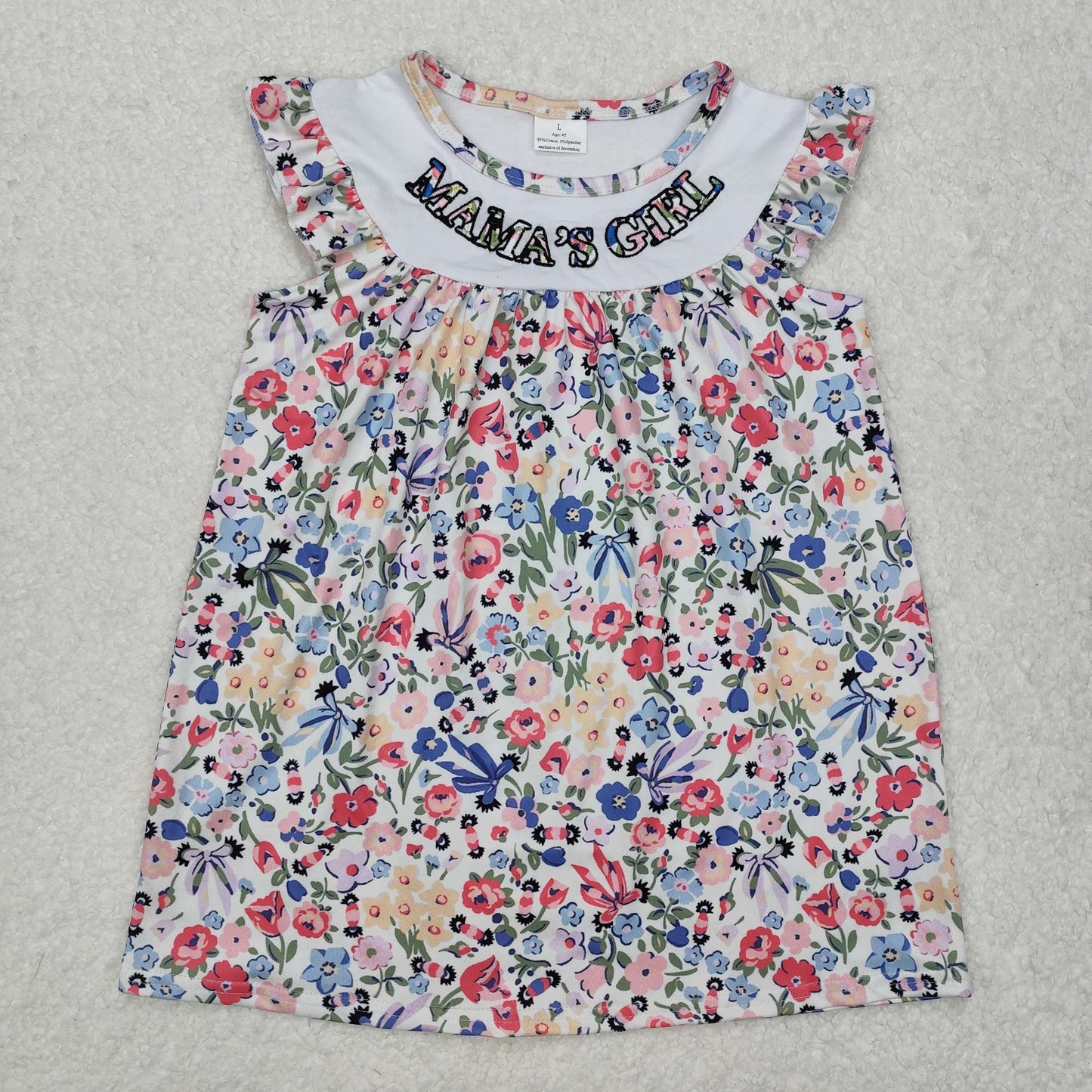 GSD1658  mama's girl flower leaf flying sleeve dress