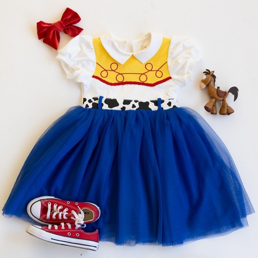 presale GSD1661  Cartoon blue tulle short-sleeved dress  2024 12.4