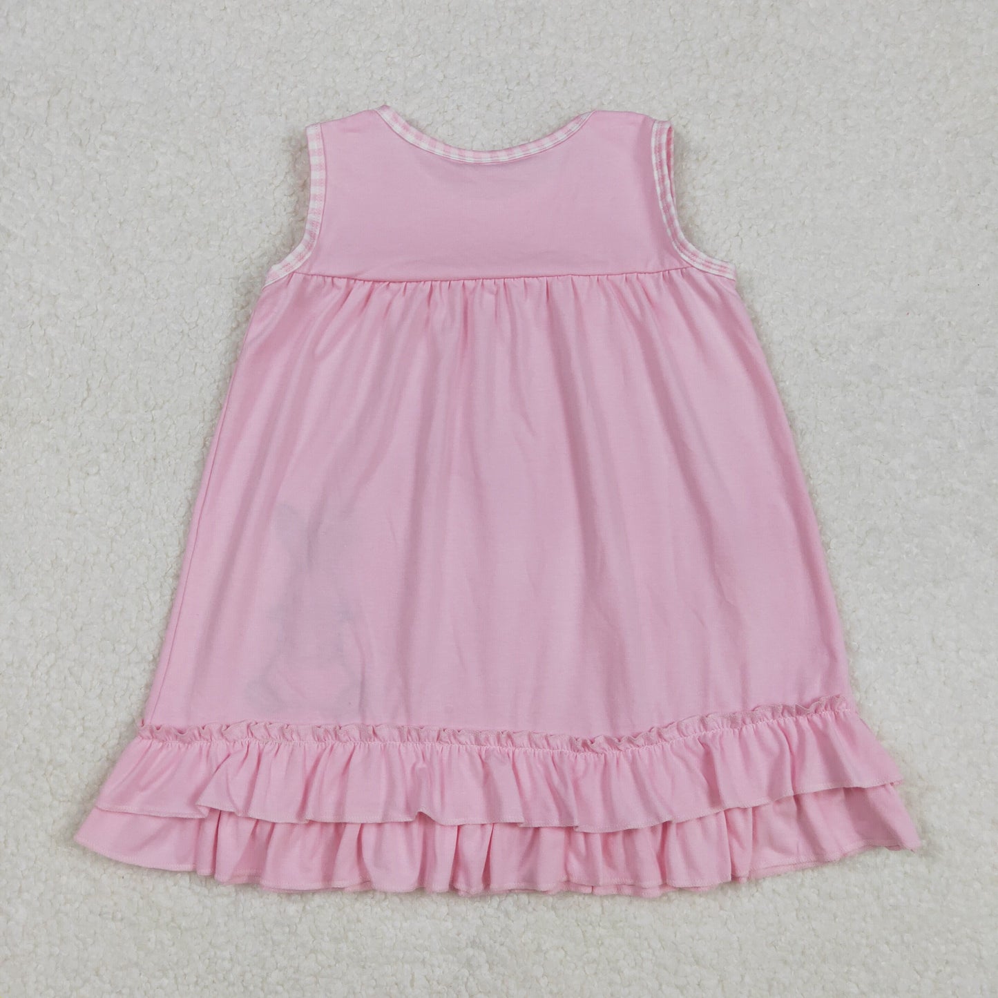 GSD1671  Easter Striped Bunny Pink Sleeveless Dress  D 3.1