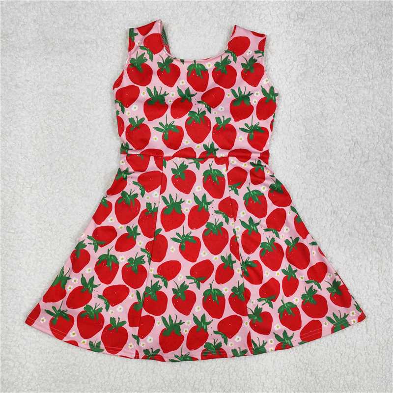 Match 9 Colors Baby Girls Red Flowers Active Yoga Athletic Dresses D 4.9