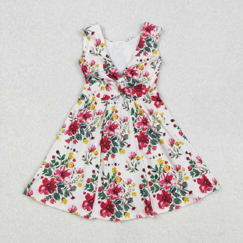 Match 9 Colors Baby Girls Red Flowers Active Yoga Athletic Dresses D 4.9