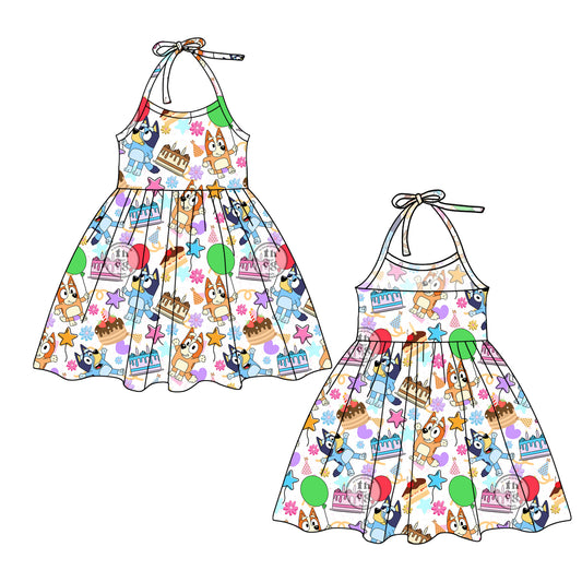 presale GSD1848 Birthday Cake Balloon Star White Suspender Dress  2025 1.4