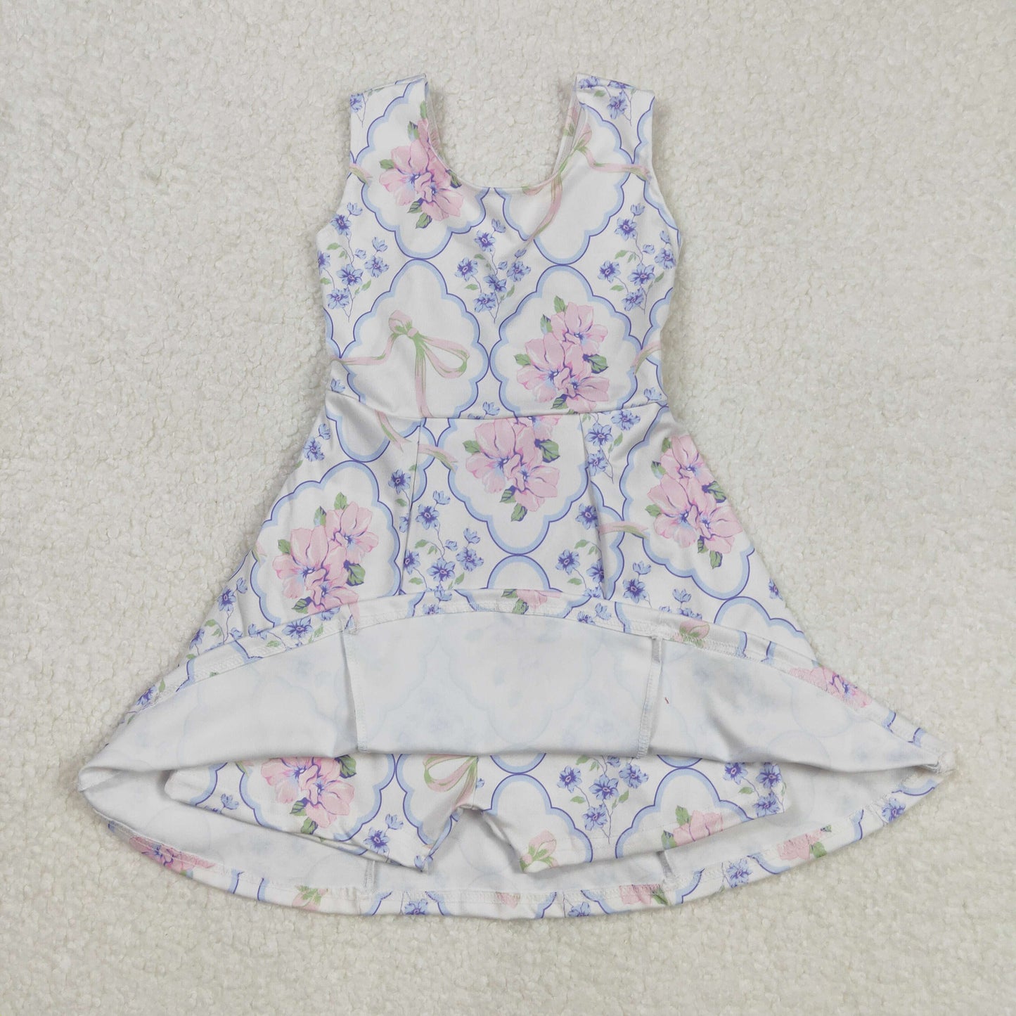 GSD1864 Baby Girls Pink Flowers Bows Athletic Dresses D 4.28