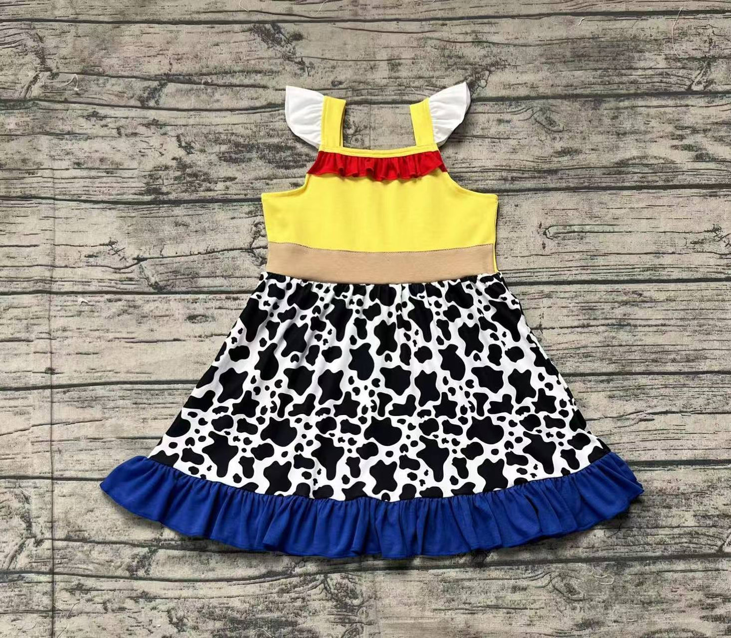 GSD1881 Baby Girls Toy Cow Knee Length Dresses   D 3.15