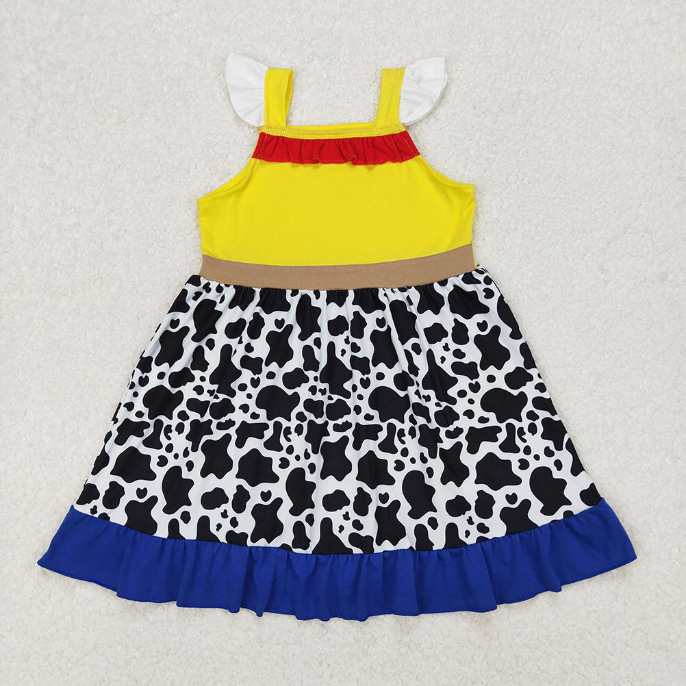 GSD1881 Baby Girls Toy Cow Knee Length Dresses   D 3.15