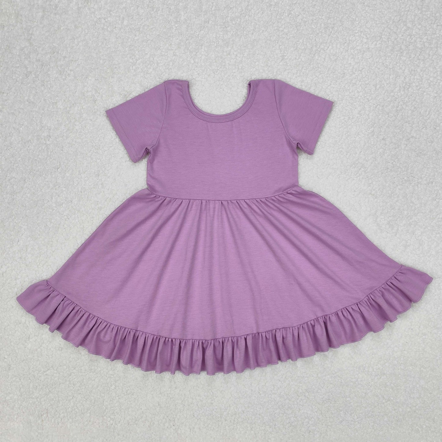 GSD1914 Baby Girls Lavender Twirl Ruffle Knee Length Dresses  D 3.6