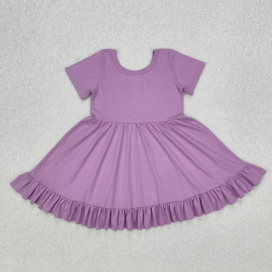 GSD1914 Baby Girls Lavender Twirl Ruffle Knee Length Dresses  D 3.6