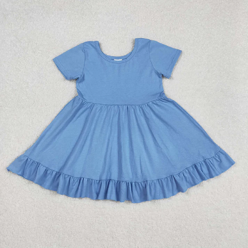 Match Baby Girls Cotton Twirl Ruffle Knee Length Dresses  D 3.6