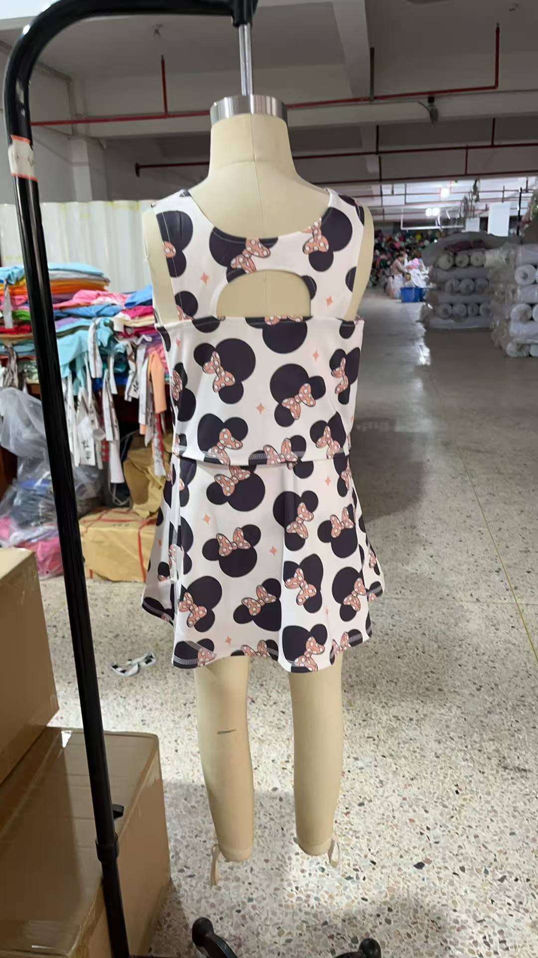 GSD1934 Baby Girls Cartoon Mouse Top Yoga Skort Clothes Sets  D 4.2