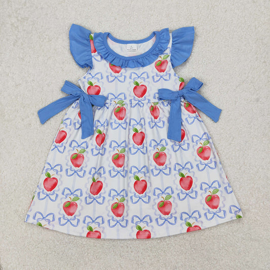 GSD1966 Baby Girls Apple Bows Knee Length Dresses D 3.15