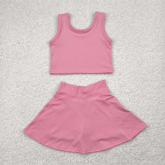 GSD1978  Baby Girls Rust Vest Top Sports Skorts Clothes Sets  D 4.24