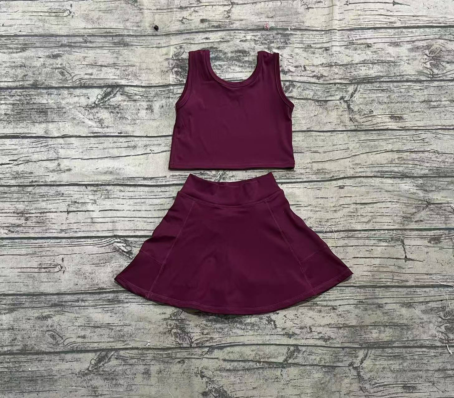 GSD1981 Baby Girls Dark Grey Vest Top Sports Skorts Clothes Sets   D 4.3