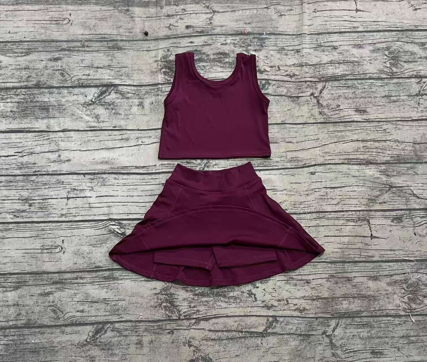 GSD1981 Baby Girls Dark Grey Vest Top Sports Skorts Clothes Sets   D 4.3