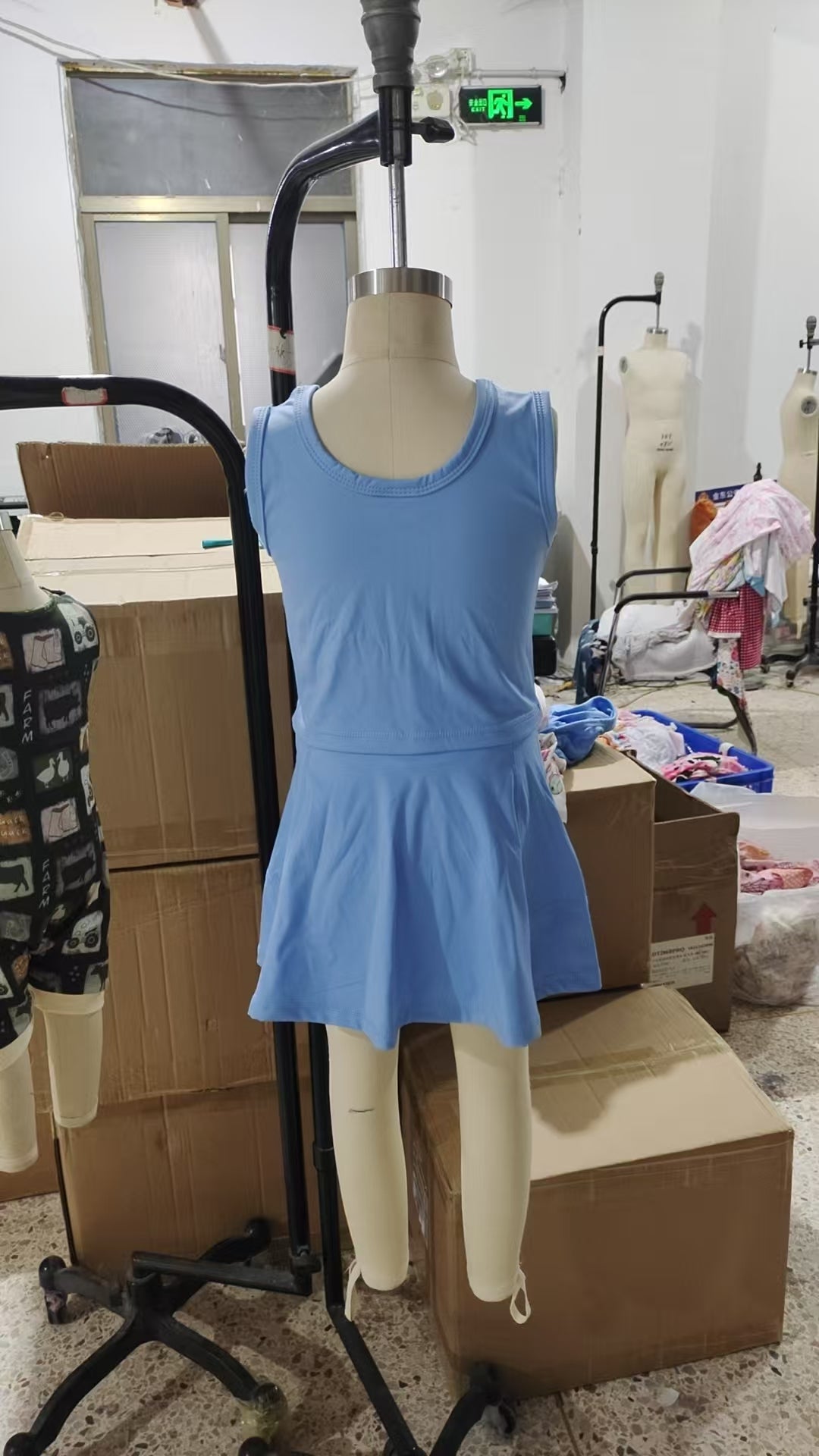 GSD1985 Baby Girls Aqua Blue Vest Top Sports Skorts Clothes Sets  D 4.19