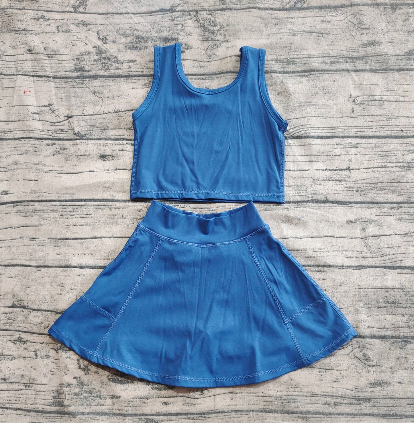 GSD1986 Baby Girls Dark Blue Vest Top Sports Skorts Clothes Sets   D 4.22