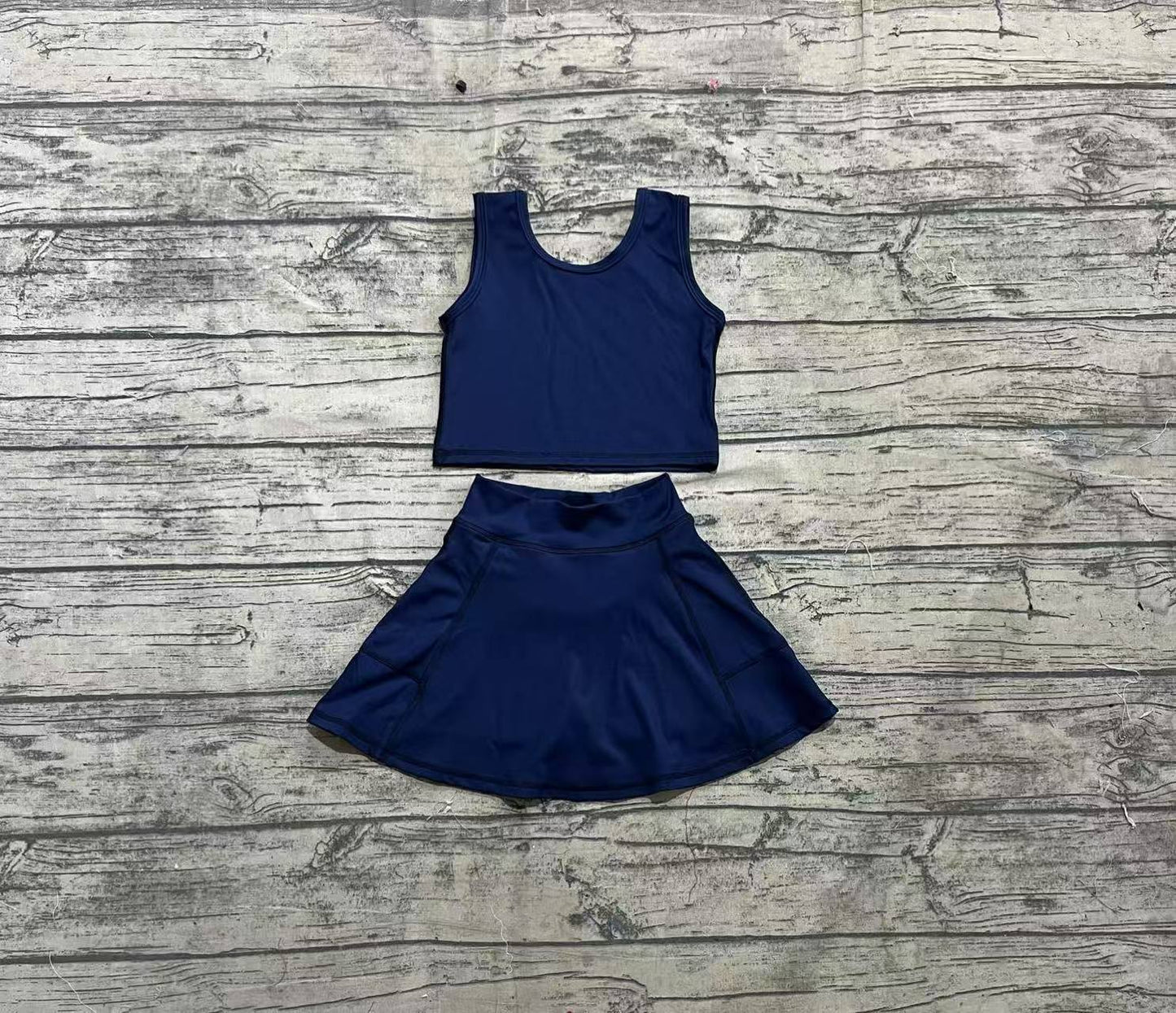 GSD1987  Baby Girls Navy Vest Top Sports Skorts Clothes Sets D 4.11