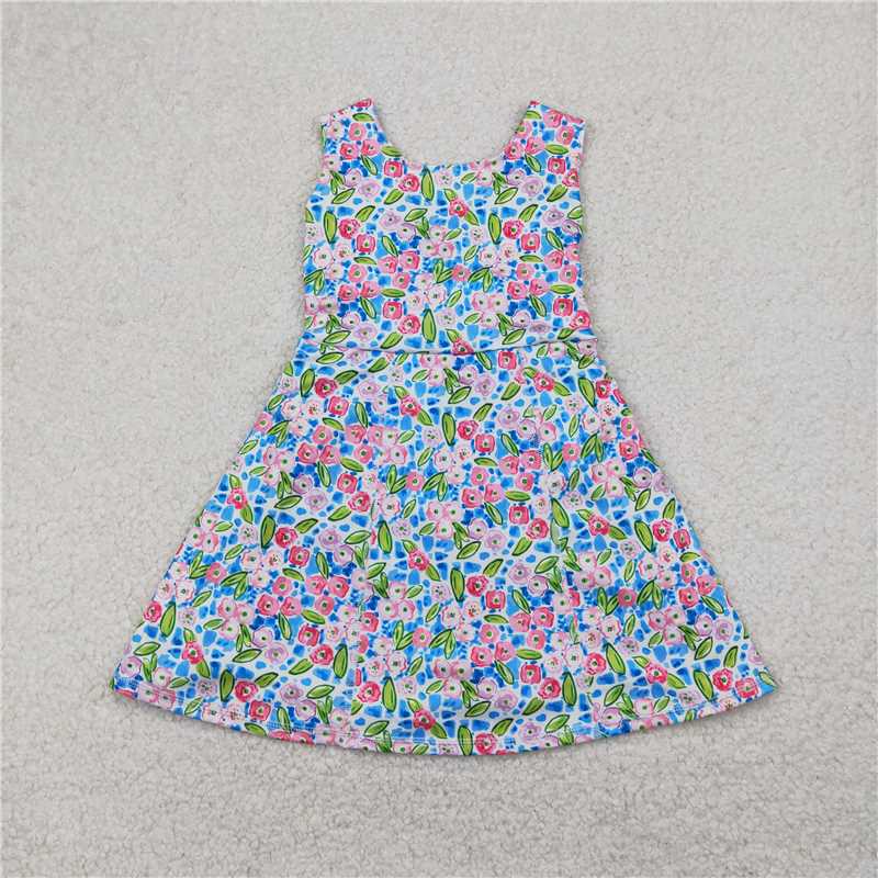 Match 9 Colors Baby Girls Red Flowers Active Yoga Athletic Dresses D 4.9