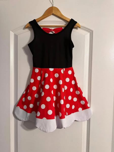 presale GSD2037 Baby Girls Black Polka Dots Knee Length Dresses 2025 2.17