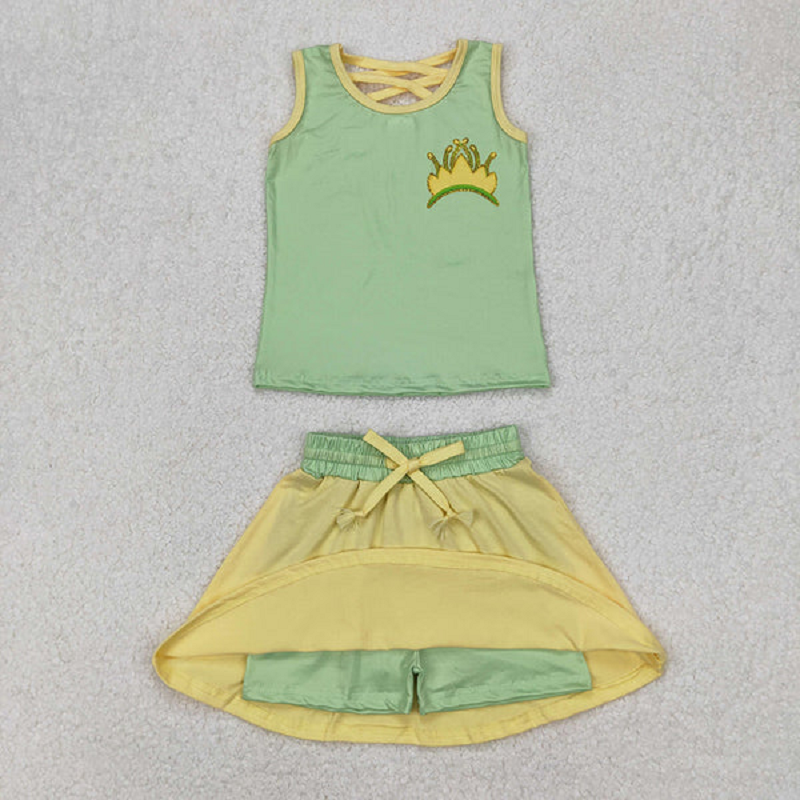 Match 7 Colors Baby Girls Shirt Skorts Skirts Outfits D 4.9