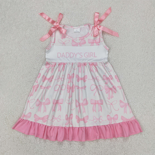 GSD2080 Baby Girls Daddy's Girl Bows Knee Length Dresses D 4.1