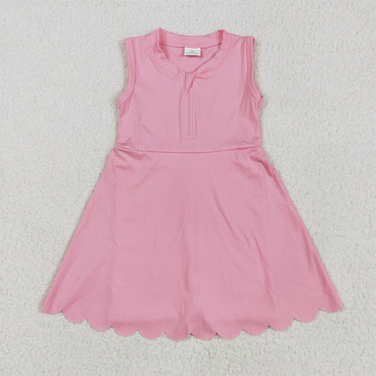 GSD2087 Baby Girls Pink Yoga Zip Active Wear Skort Knee Length Dresses  D 4.11