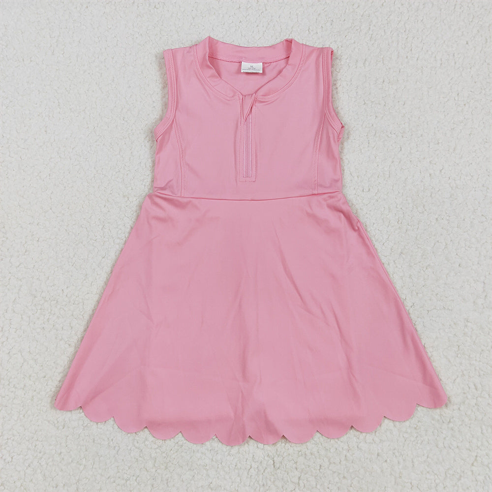 GSD2087 Baby Girls Pink Yoga Zip Active Wear Skort Knee Length Dresses  D 4.11