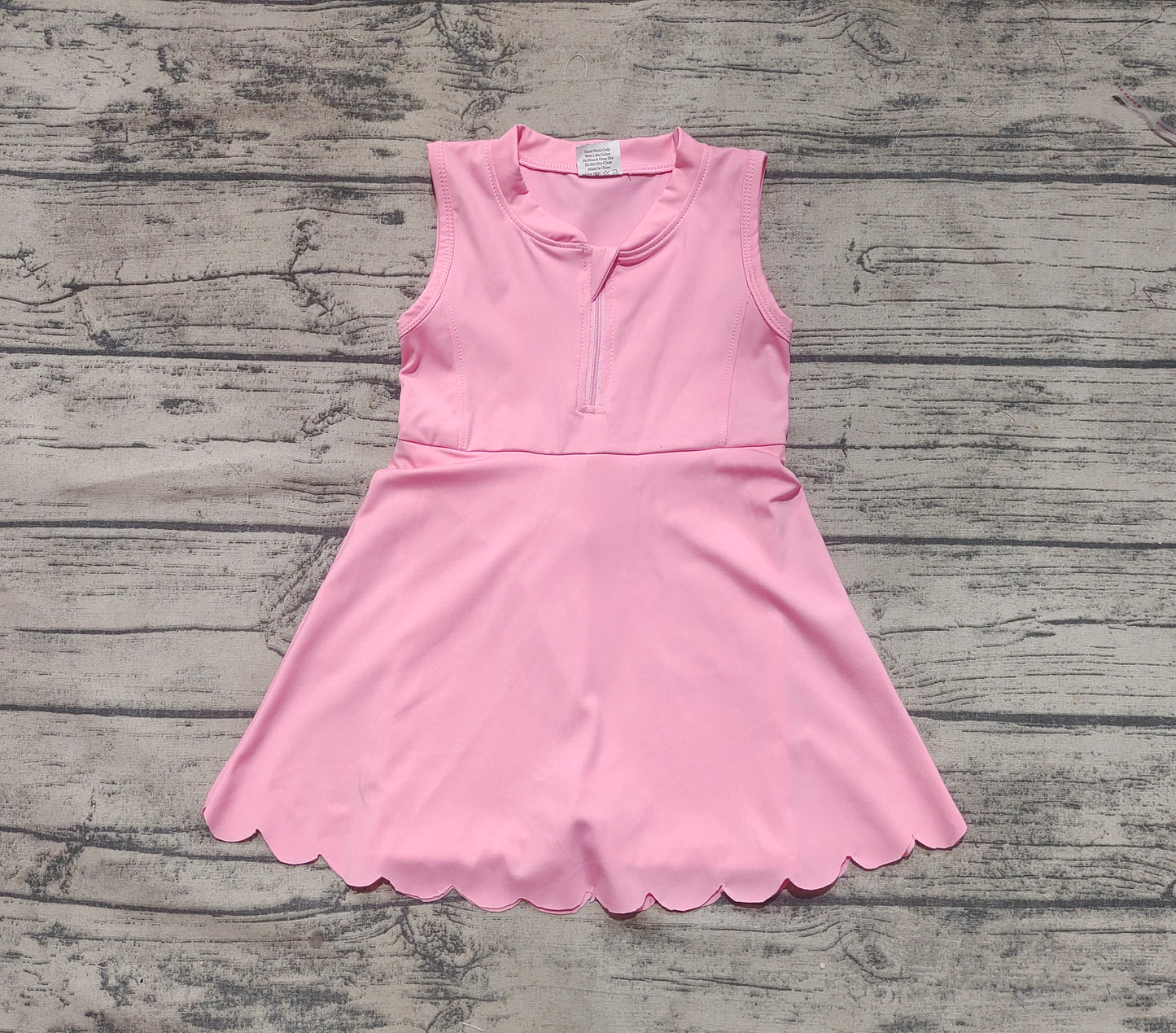 GSD2087 Baby Girls Pink Yoga Zip Active Wear Skort Knee Length Dresses  D 4.11