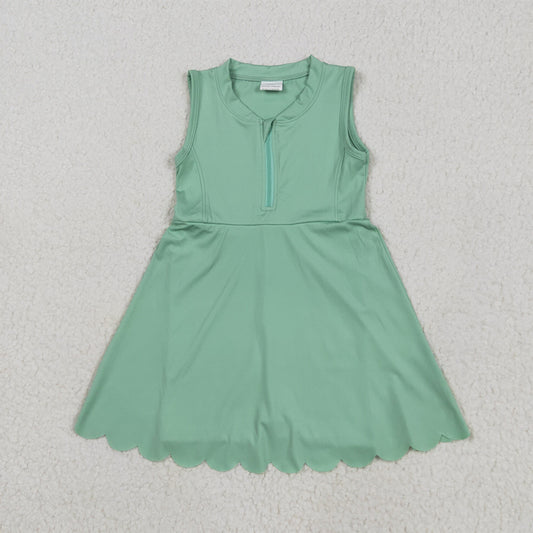 GSD2089 Baby Girls Light Green Yoga Zip Active Wear Skort Knee Length Dresses D 4.11