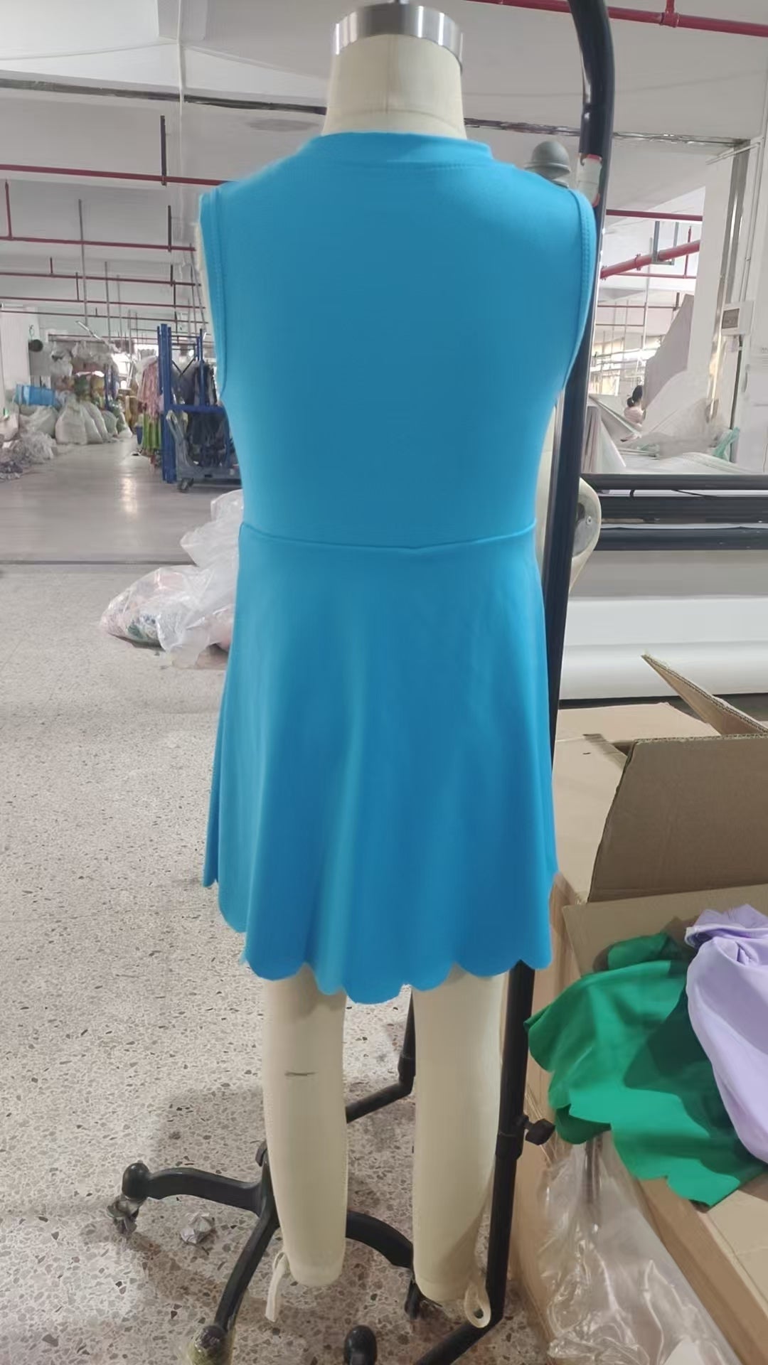 GSD2090  Baby Girls Blue Yoga Zip Active Wear Skort Knee Length Dresses D 4.11