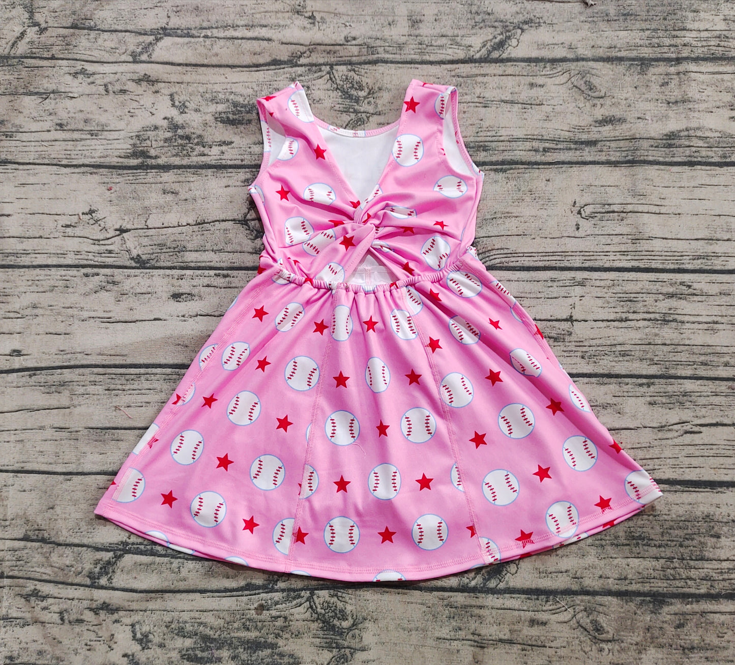 GSD2135  Baby Girls Baseball Stars Yoga Active Wear Skort Knee Length Dresses D 3.21