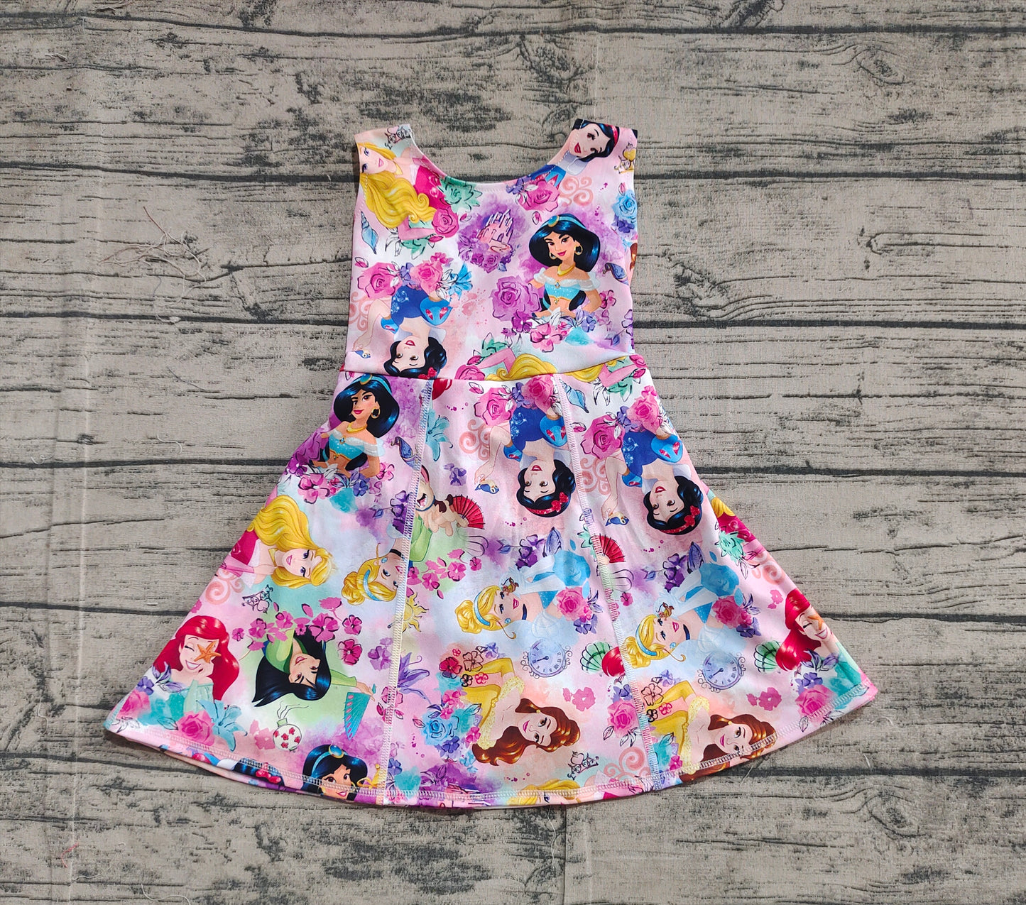 GSD2136  Baby Girls Princess Flowers Yoga Active Wear Skort Knee Length Dresses D 3.21