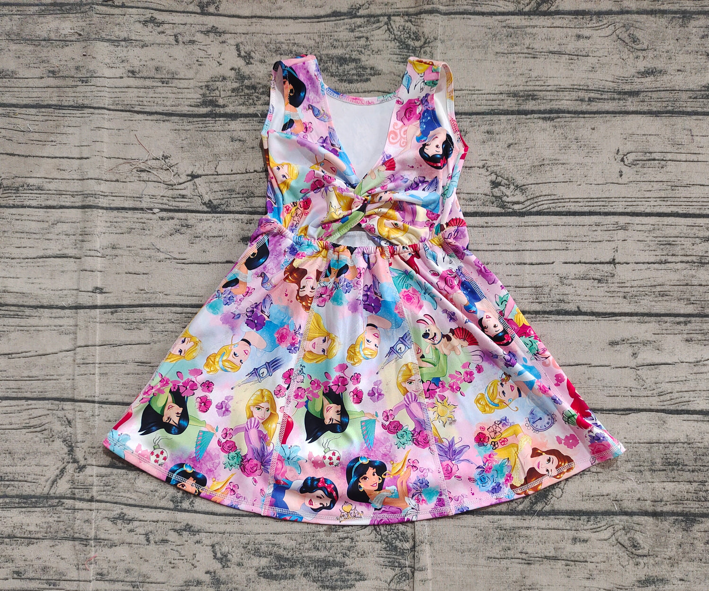 GSD2136  Baby Girls Princess Flowers Yoga Active Wear Skort Knee Length Dresses D 3.21