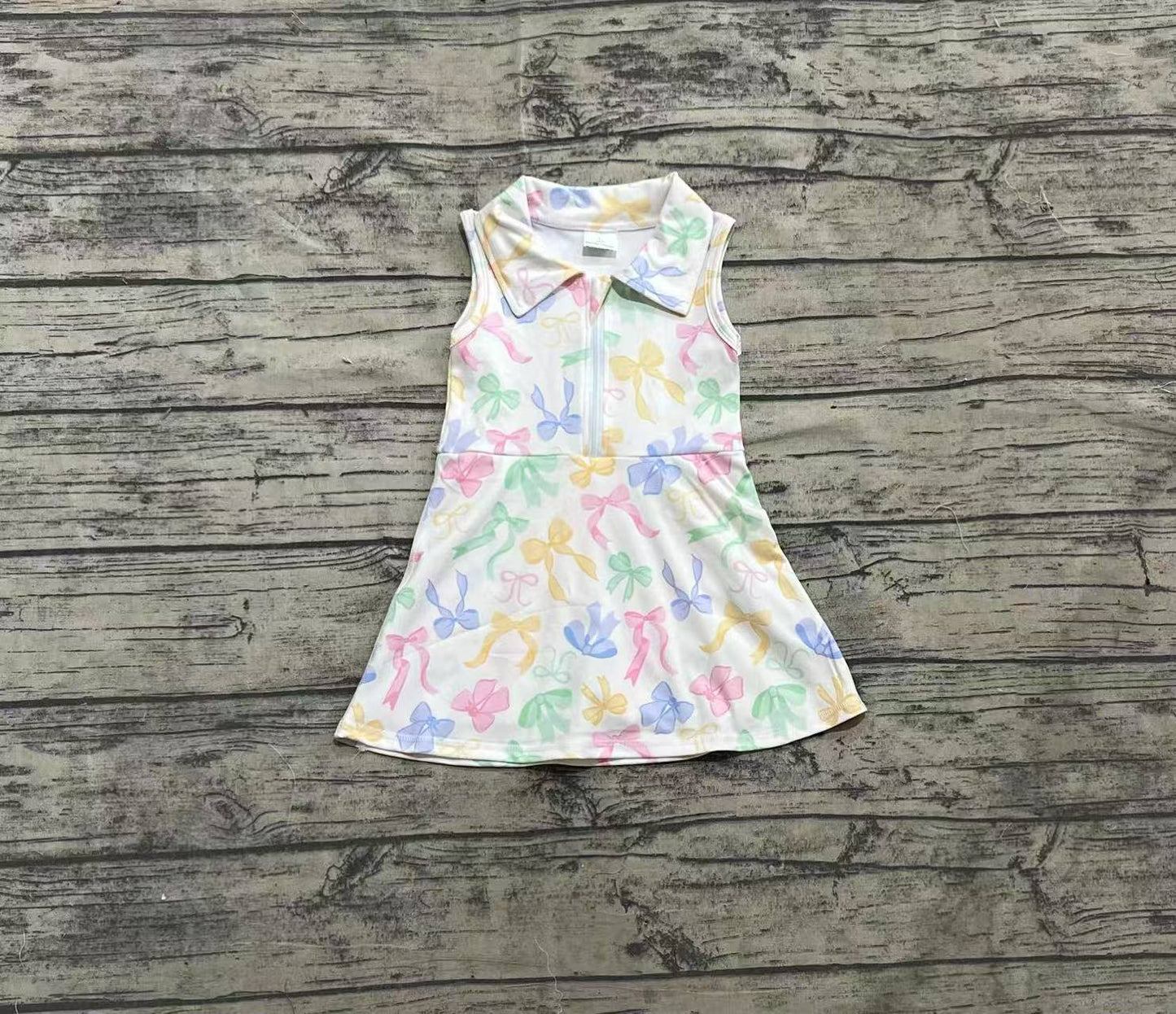 GSD2141 Baby Girls Colorful Bows Yoga Active Wear Skort Knee Length Dresses  D 4.19