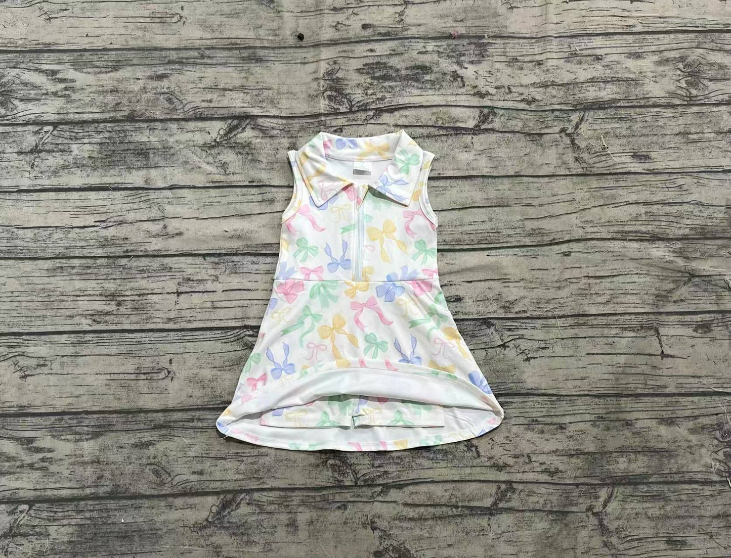 GSD2141 Baby Girls Colorful Bows Yoga Active Wear Skort Knee Length Dresses  D 4.19