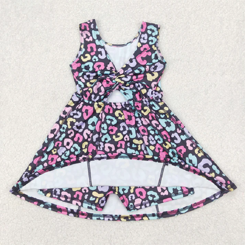 Match 9 Colors Baby Girls Red Flowers Active Yoga Athletic Dresses D 4.9