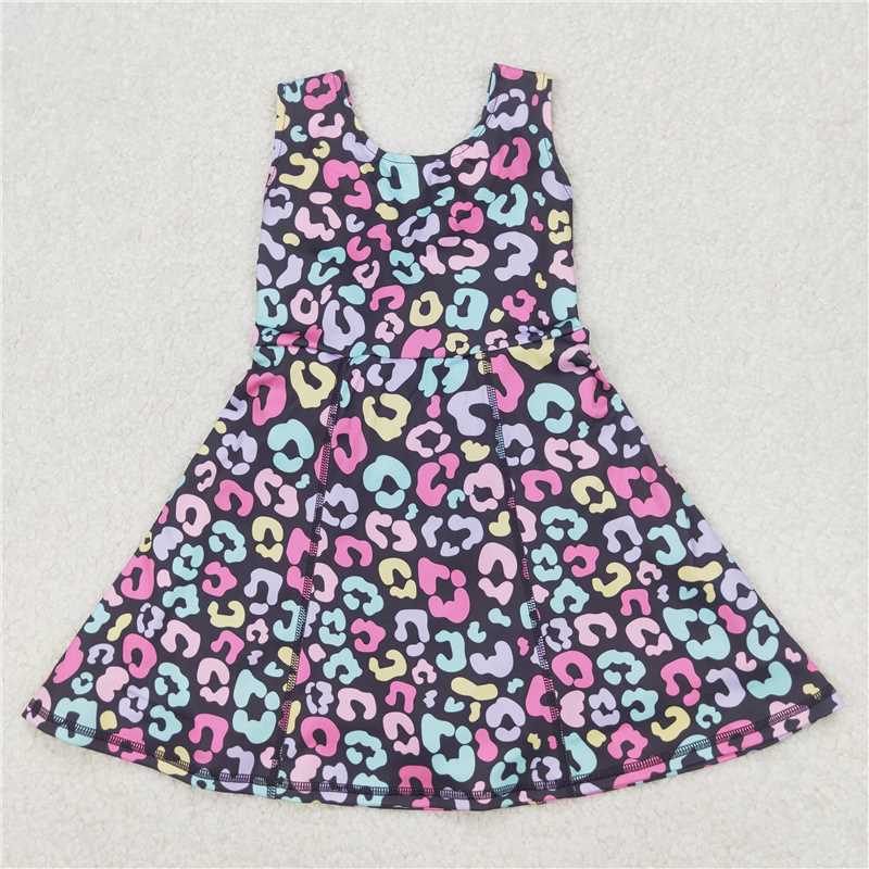 Match 9 Colors Baby Girls Red Flowers Active Yoga Athletic Dresses D 4.9