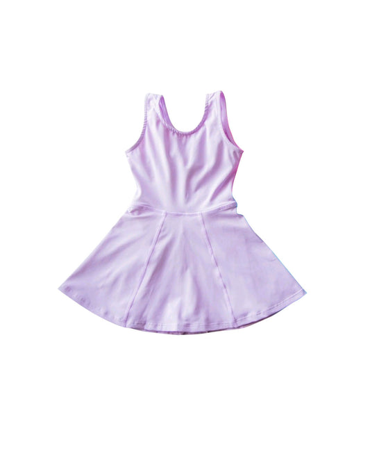 presale GSD2429  Baby Girls Lavender Yoga Skort Knee Length Dresses  D 4.1
