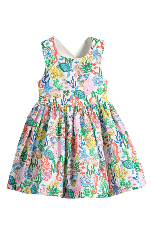 presale GSD2508 Baby Girls Sleeveless Sea World Knee Length Dress D 4.12