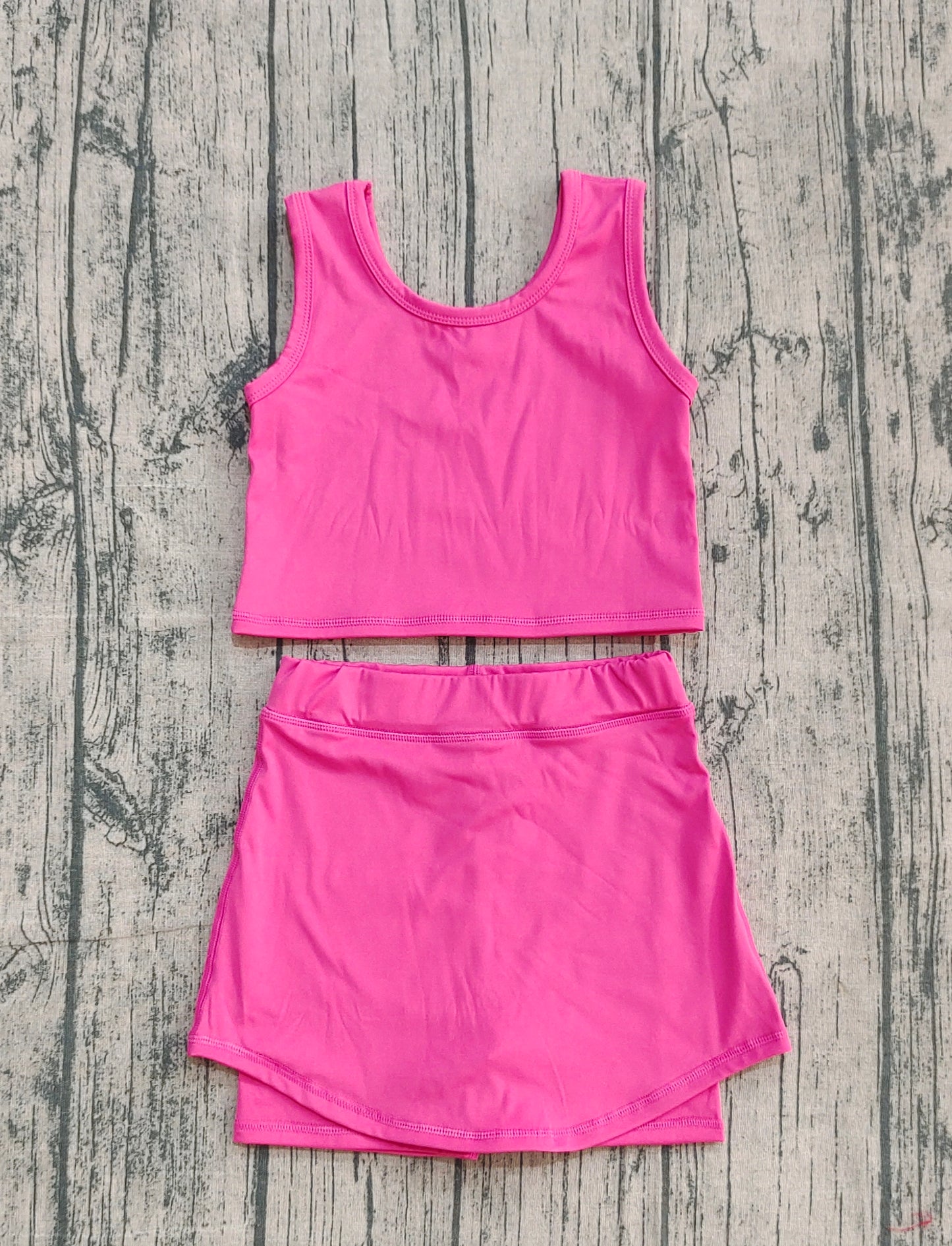 GSD2657  Baby Girls Sleeveless Watermelon Vest Top Short Skirts Yoga Set   D 1111