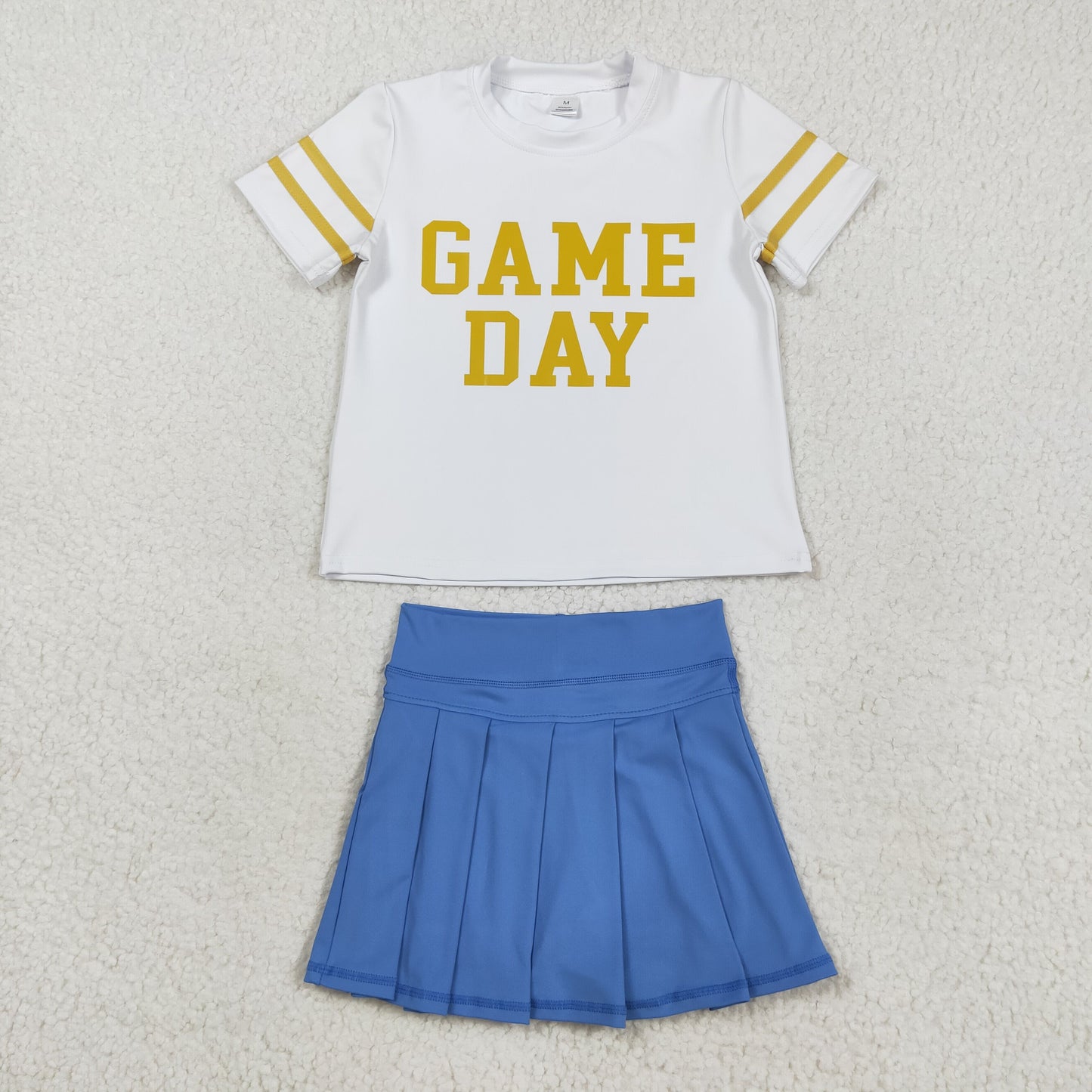 GSD2741 Baby Girls Game Day Top Blue Skorts Team Yoga Set  D 822