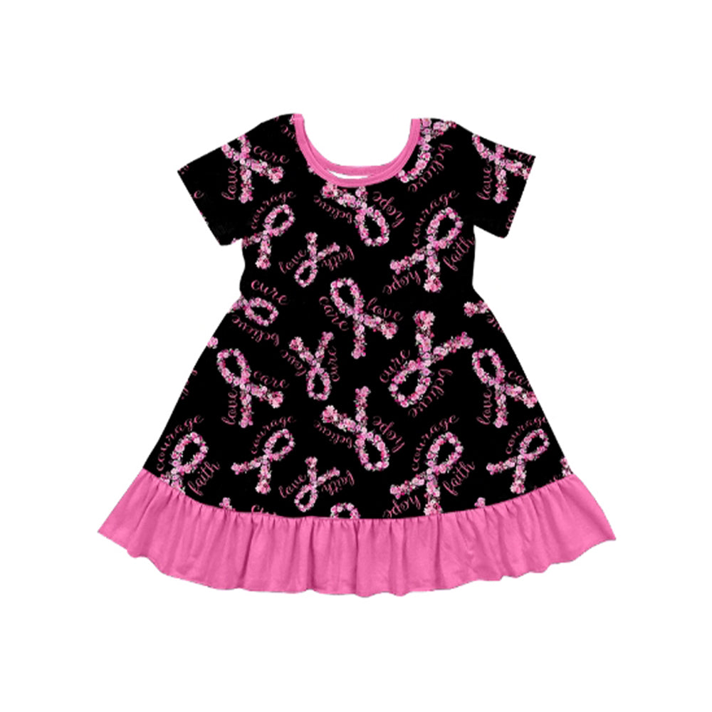 presale GSD2801  Baby Girls Flowers Bows Ruffle Knee Length Dresses  D 8.9