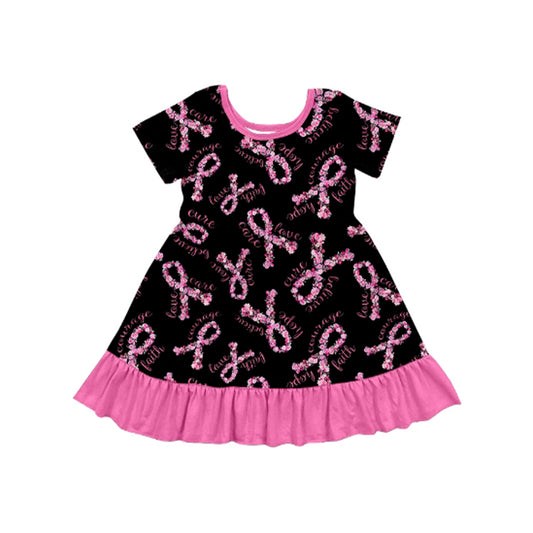 presale GSD2801  Baby Girls Flowers Bows Ruffle Knee Length Dresses  D 8.9
