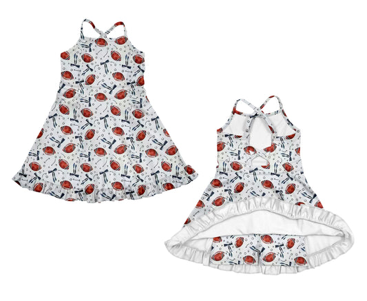 presale GSD2802 Baby Girls Strap Footballs Golf Shorts Yoga Active Team Knee Length Dress  D815