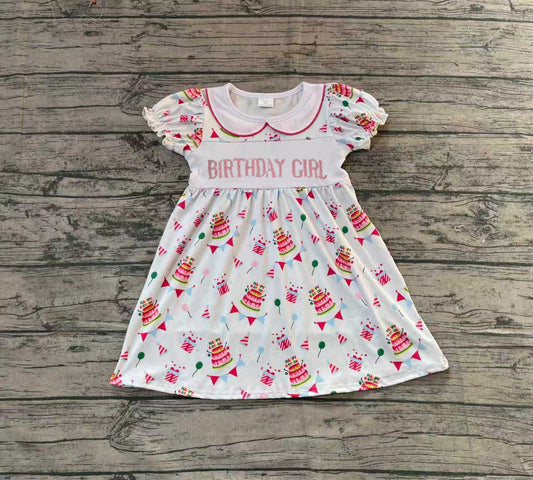 presale GSD2854 Embroidery Birthday Girl Gifts Balloons Knee Length Dresses D 1205