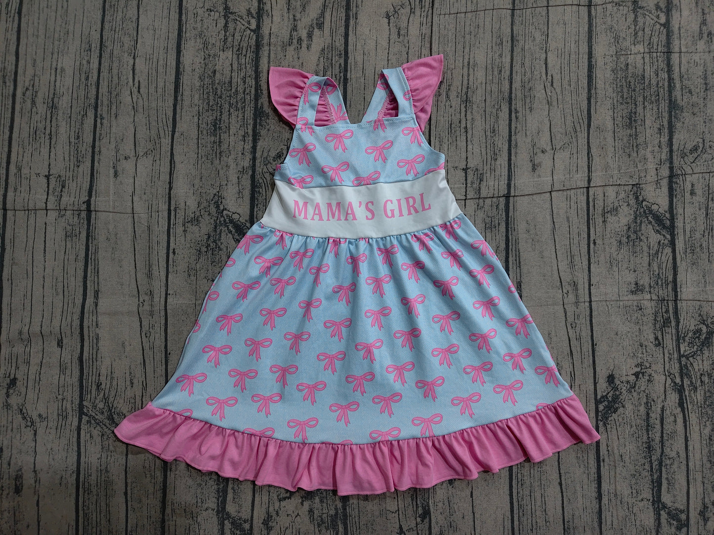 Pre order pink bow mama's girl dress