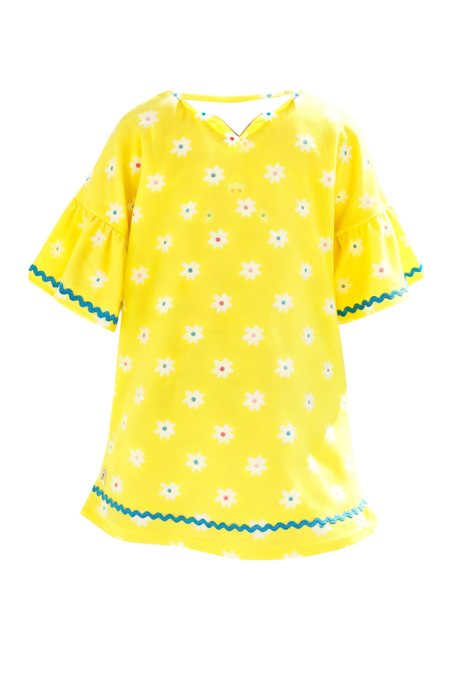 presale GSD3055 Baby Girls Yellow Flowers Knee Length Dresses   D 1129